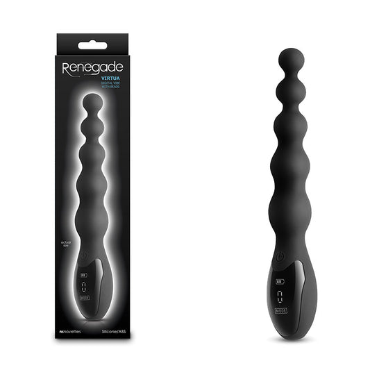 Renegade Virtua - Black - Black 23.9 cm USB Rechargeable Anal Vibrator