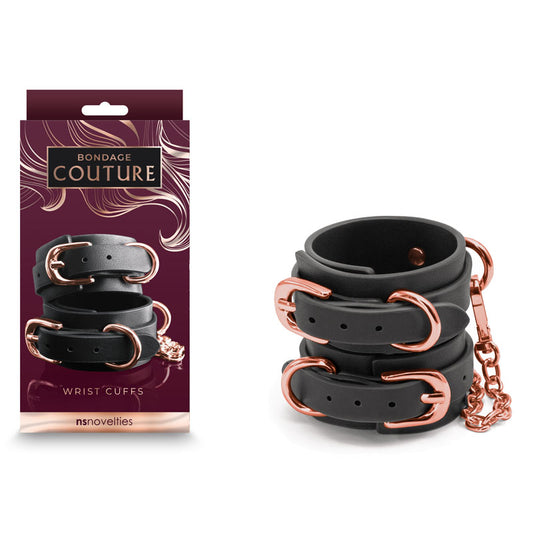 Bondage Couture Wrist - Black Restraints