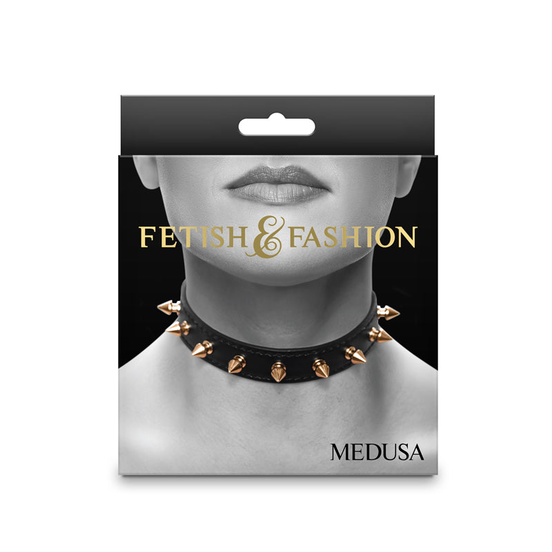 Fetish & Fashion - Medusa Collar - Black Spiked Collar