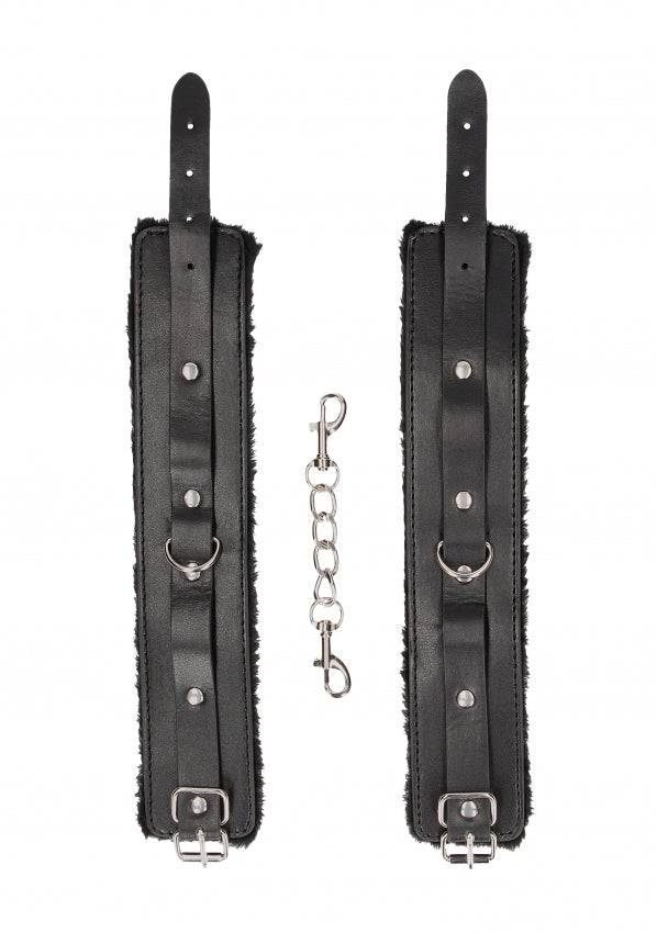 Plush Bonded Leather Ankle Cuffs - Bondage Shop