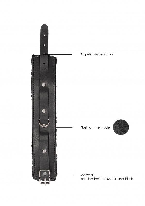 Plush Bonded Leather Ankle Cuffs - Bondage Shop