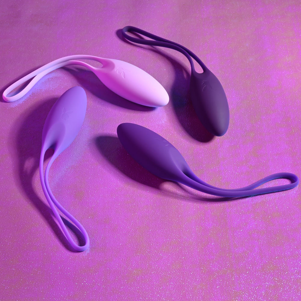 Playboy Pleasure PUT IN WORK - Purple Kegel Ball Set - Set of 4