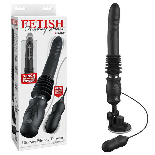 FFS Ultimate Silicone Thruster - Black - Black USB Rechargeable Thrusting Vibrator