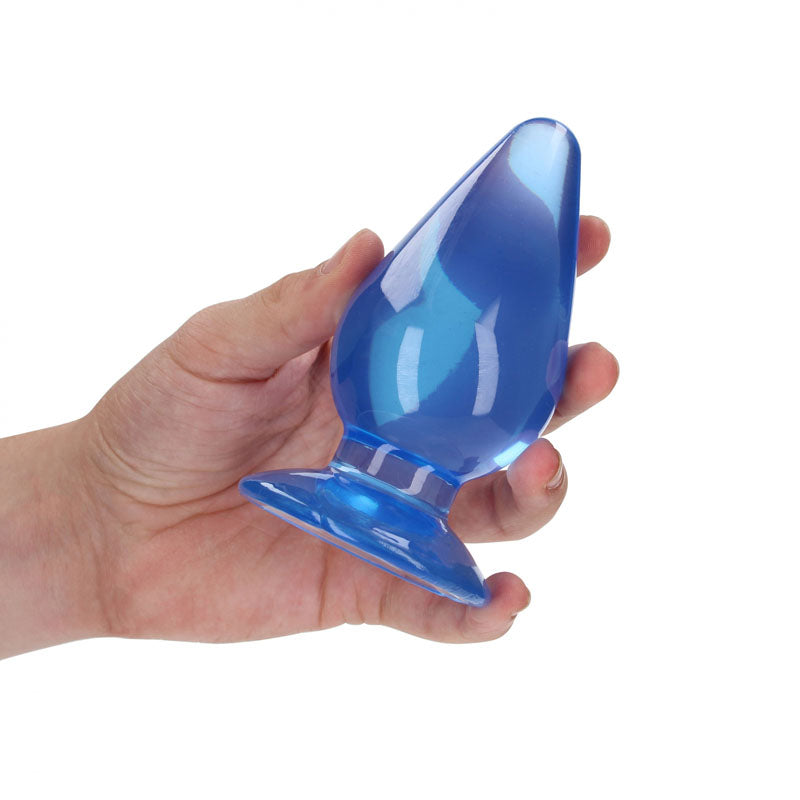 REALROCK 11.5 cm Anal Plug - Blue - Blue 11.5 cm (4.5'') Butt Plug