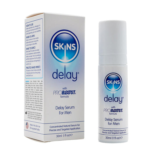 Skins Natural Delay Serum - Delay Gel for Men - 30 ml Bottle