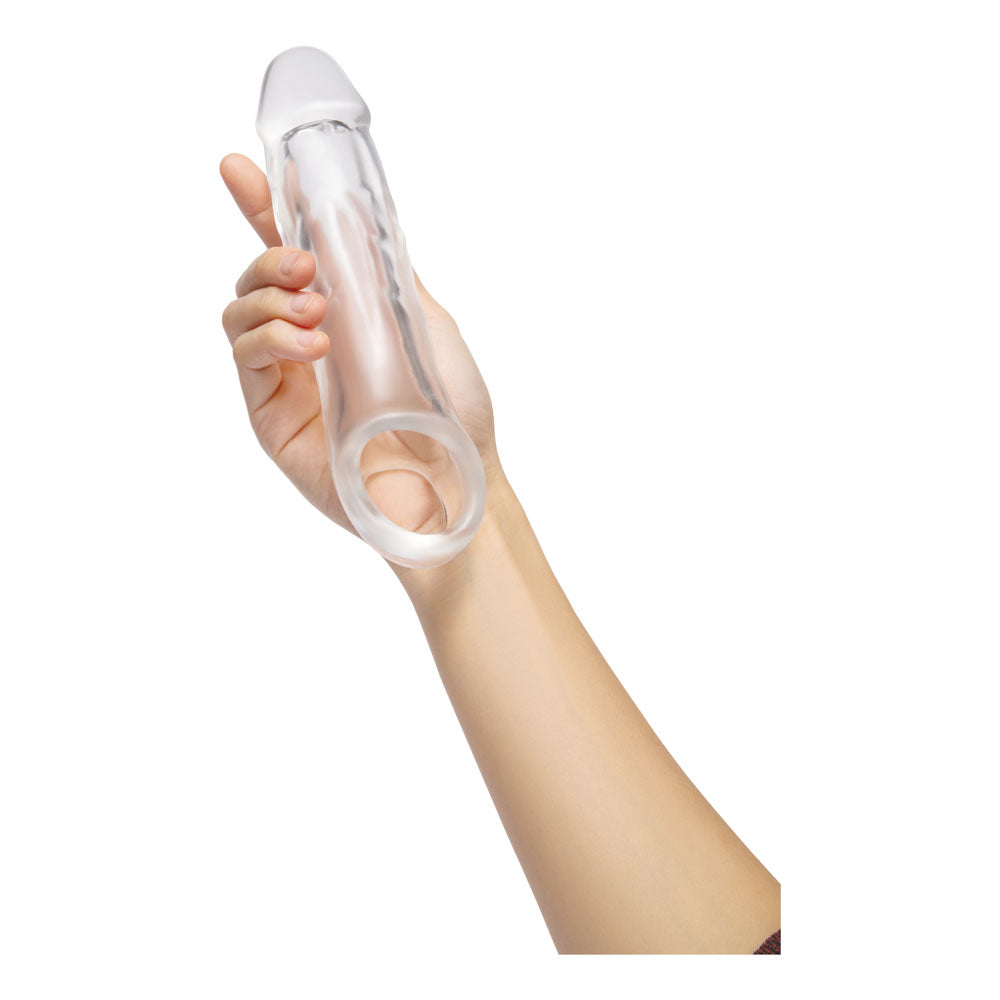 Size Up 2 Inch See-Thru Penis Extender with Ball Loop - Clear 5 cm (2'') Penis Extension Sleeve