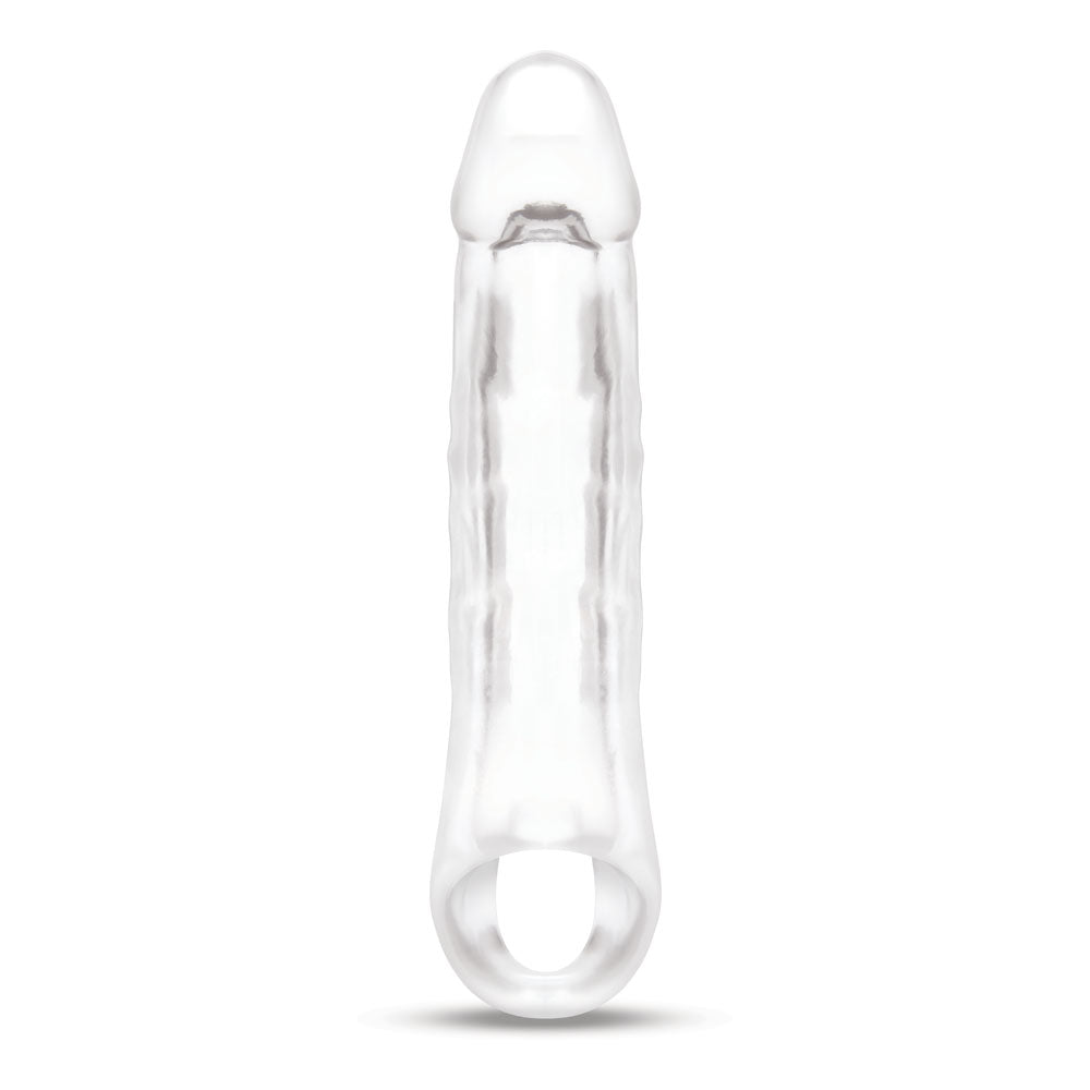 Size Up 2 Inch See-Thru Penis Extender with Ball Loop - Clear 5 cm (2'') Penis Extension Sleeve