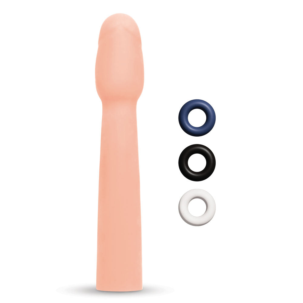 Size Up Realistic 2 Inch Penis Extender - Flesh 5 cm (2'') Penis Extension Sleeve