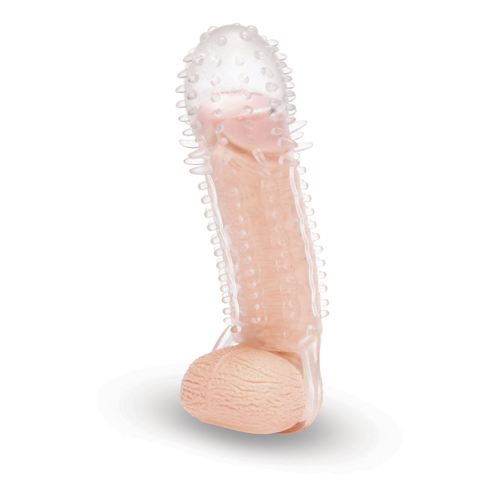 Size Up 1.5 Inch See-Thru Stretch Penis Extender - Clear 3.8 cm (1.5'') Penis Extension Sleeve