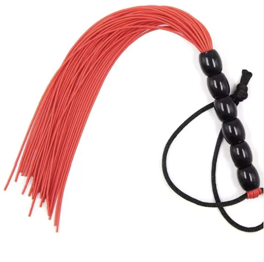 MINI GENITAL SILICONE FLOGGER - RED