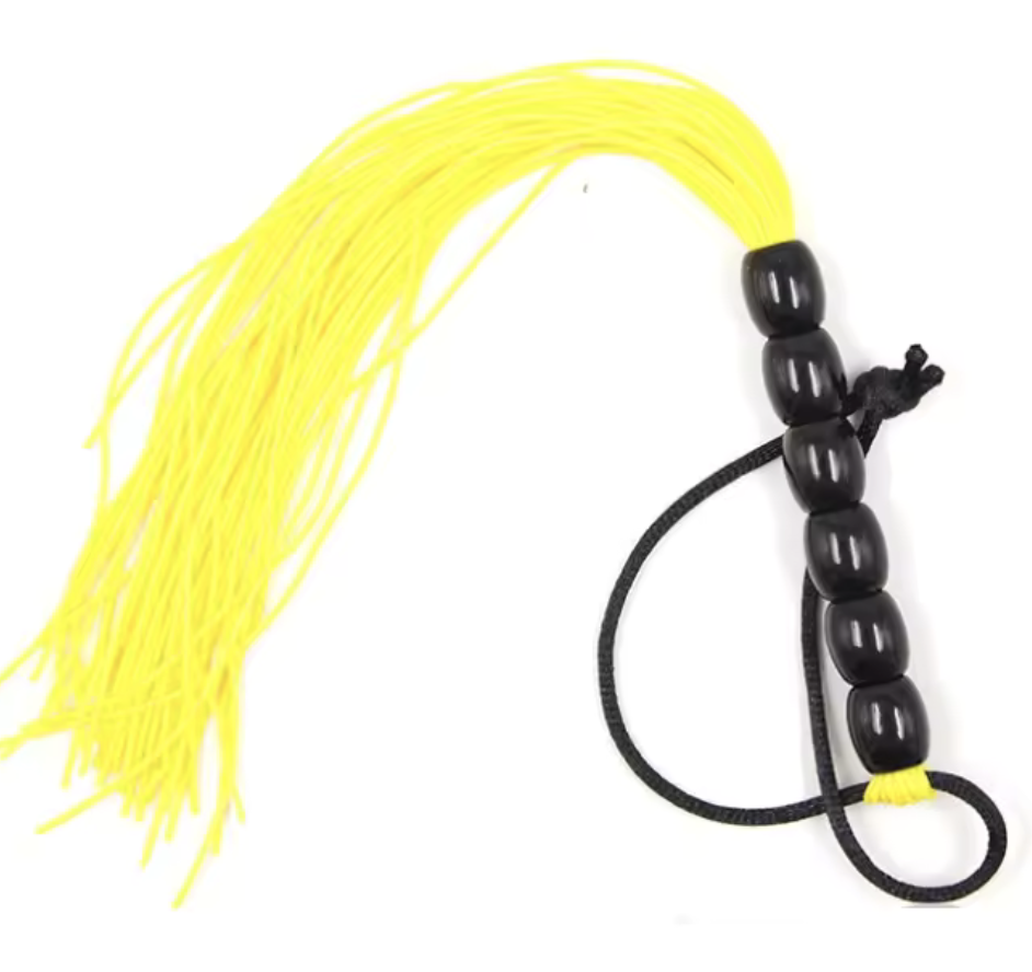 MINI GENITAL SILICONE FLOGGER - YELLOW