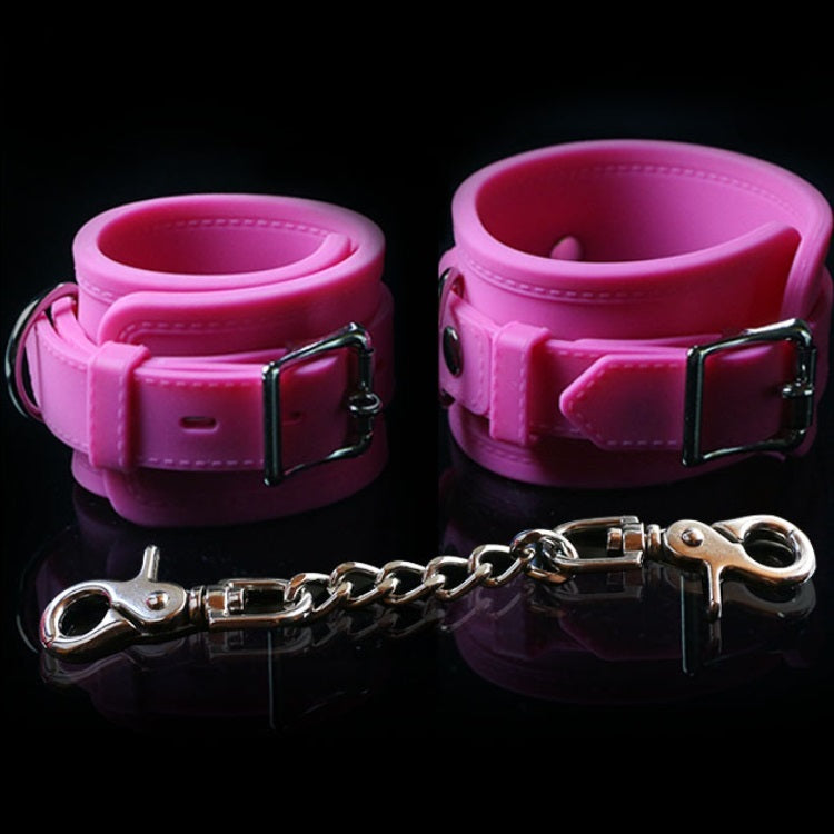 LOCKABLE SILICONE HANDCUFFS