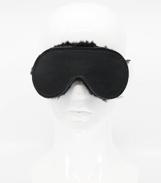Sheepskin Blindfold - Black