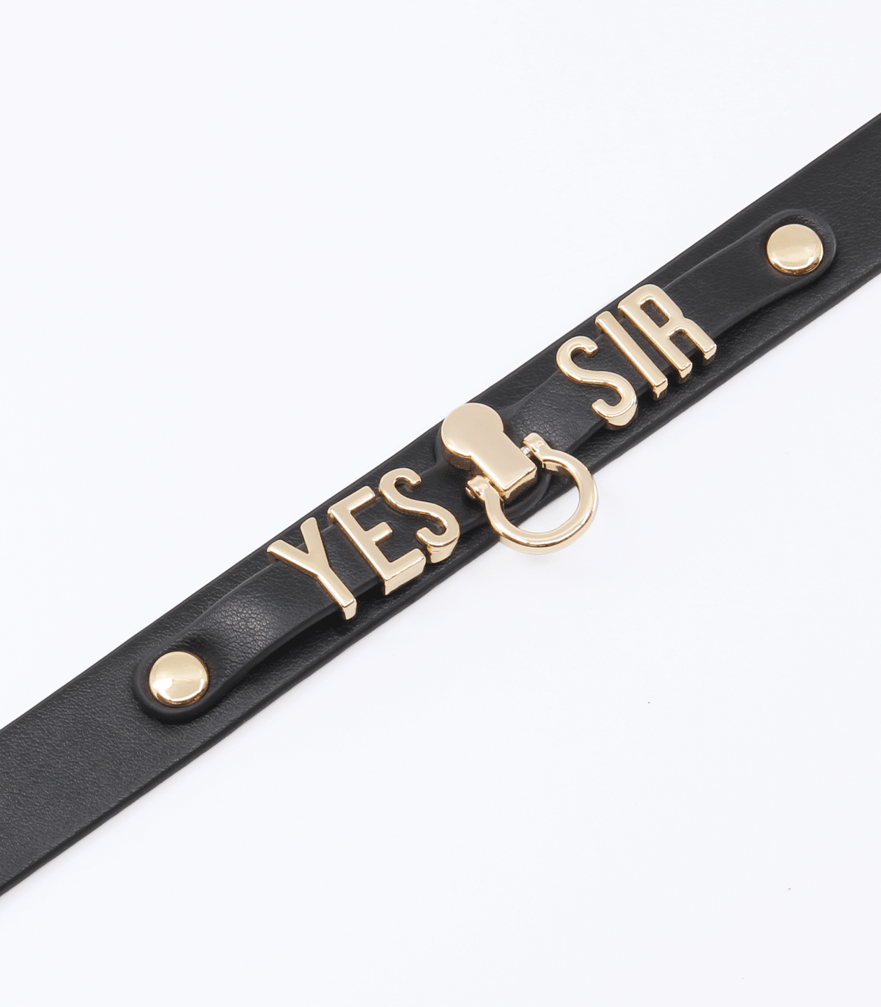“Yes Sir” Faux Leather Collar