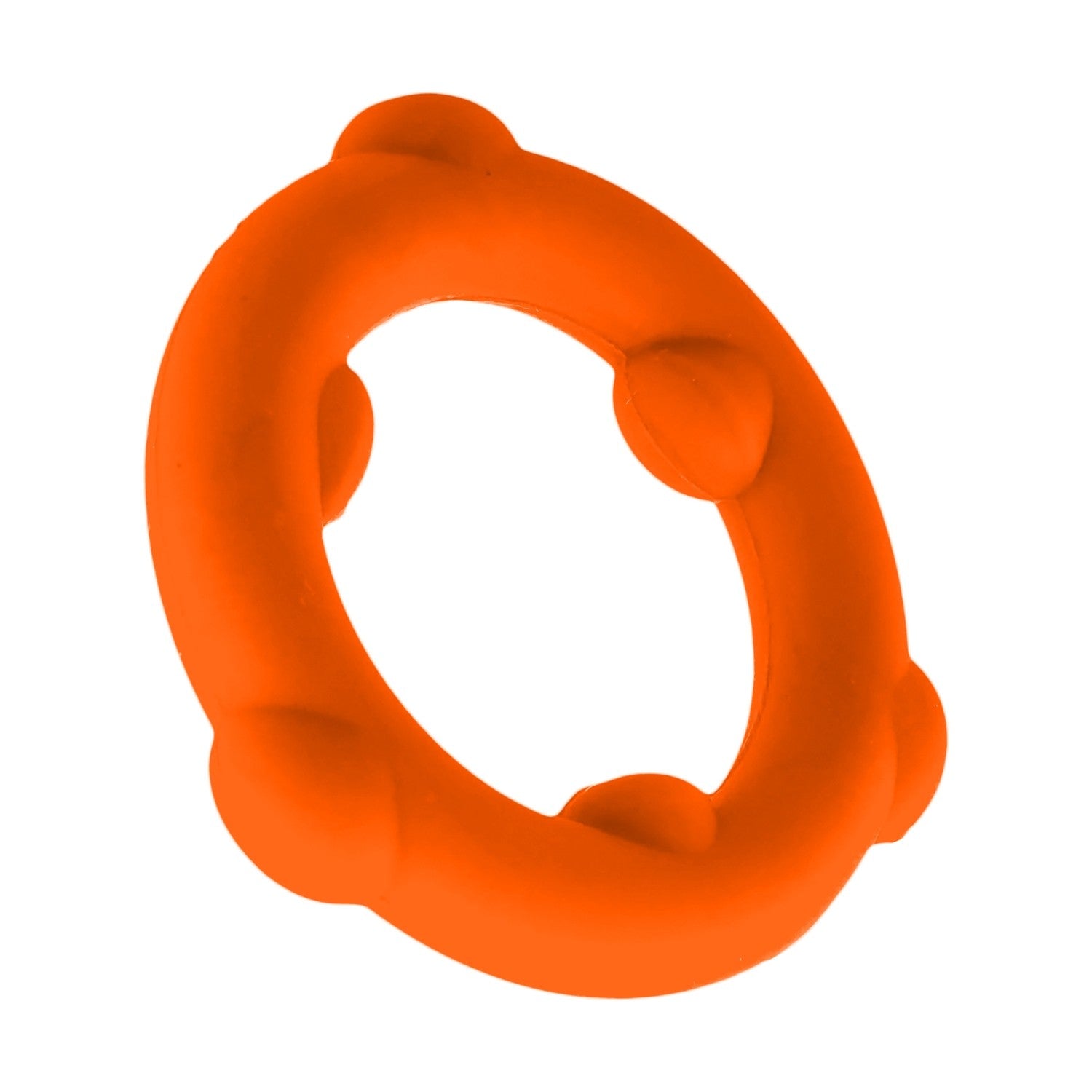 Orange silicone ring on a white background